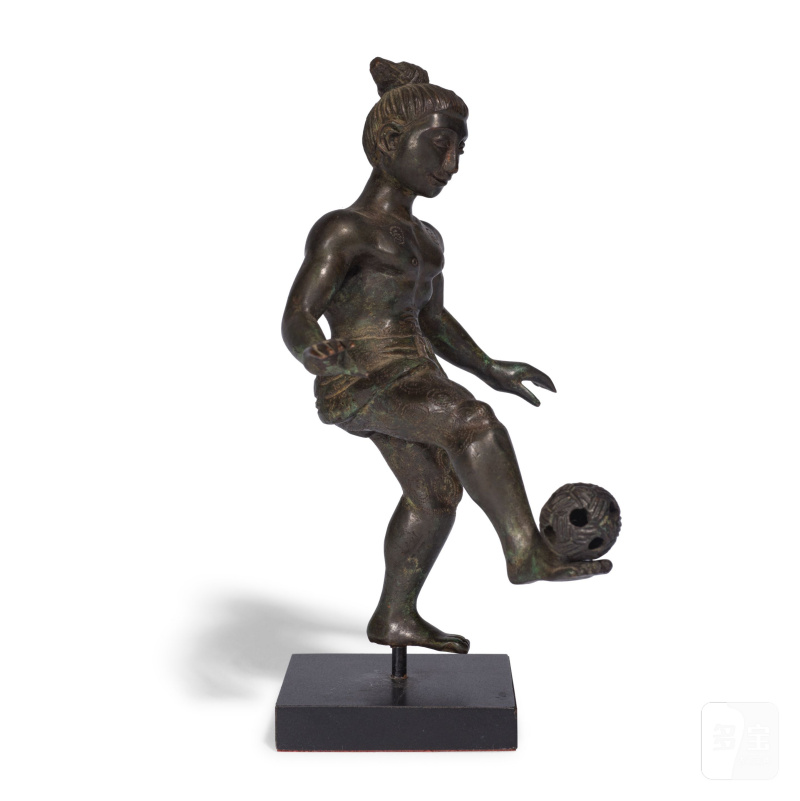 緬甸 十九世紀 銅緬甸少年踢藤球像 | STATUETTE REPRÉSENTANT UN GARÇON JOUANT AU CHINLONE EN BRONZE - 图7